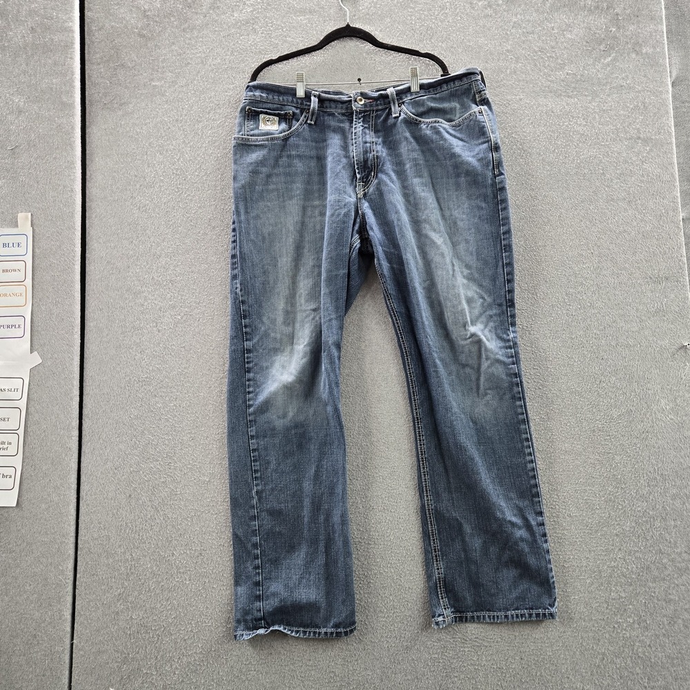 Cinch Men Jeans 38X32 Blue Denim White Label Straight Relaxed 31" Inseam READ